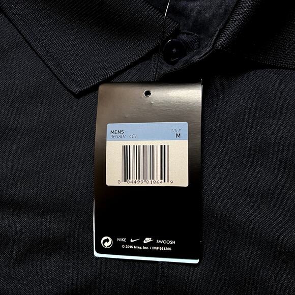 Nike Golf Men's Dri-Fit Polo Shirt Navy Blue Medium Performance Activewear - Picture 4 of 6
